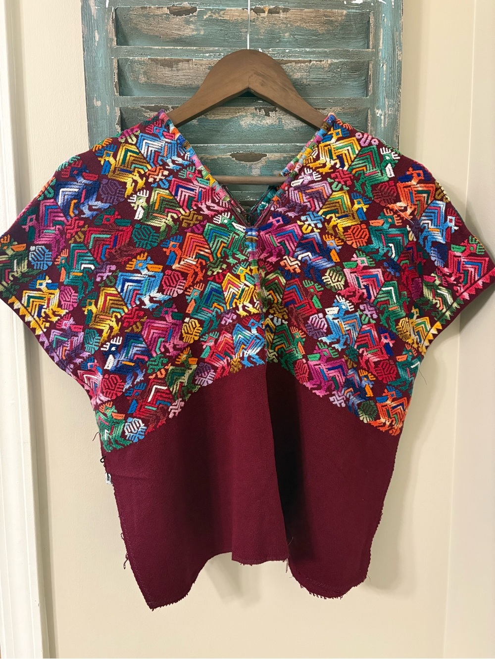 Handwoven Vintage Multicolor Embroidered Top from Guatemala